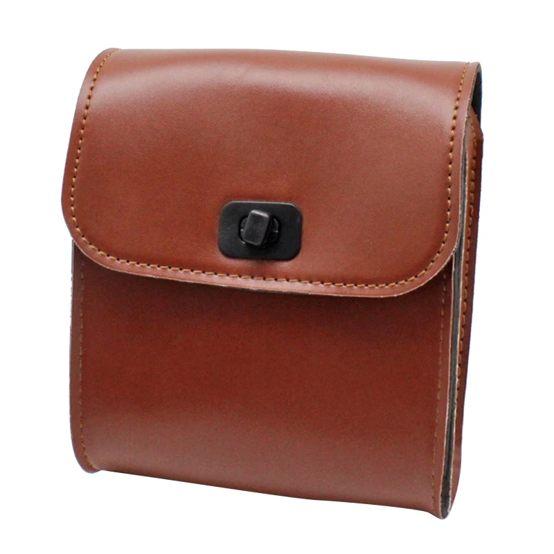 

Universal Motorcycle Black/Brown Multifunction Mini PU Leather Handlebar Bar Saddlebag Tool Side Bag for Most Motorbike