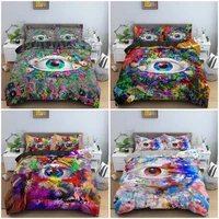 colored human eye pattern bedding set bedclothes 23pcs abstract style duvet covers single twin double king queen home textile
