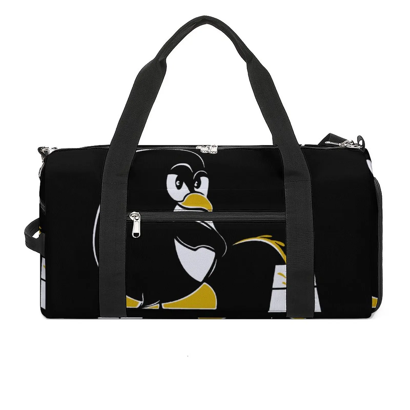 

Linux Tux Geek Nerd Sudo Sports Bags Operating System Travel Training Gym Bag with Shoes Handbags Design Portable Fitness Bag