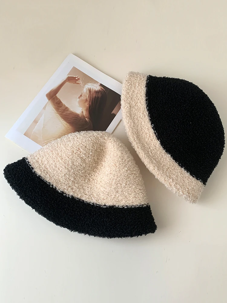 Плюшевый чепчик соответствующего цвета женская осенне-зимняя новинка уменьшает