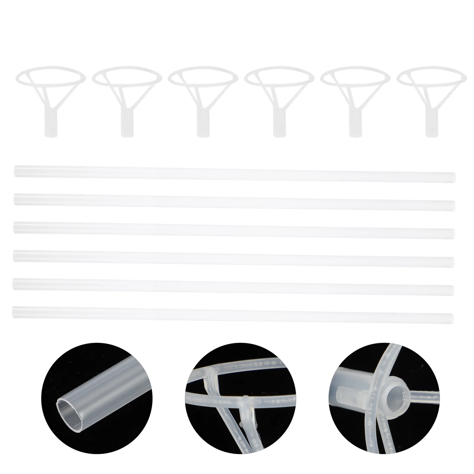 

50pcs Balloon Sticks Clear Transparent Balloon Sticks Bubble Balloon Sticks