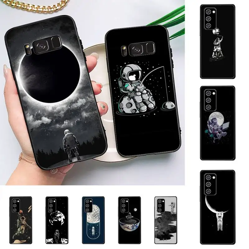 

Moon Astronaut Phone Case For Samsung Galaxy J4 plus J6 J5 J72016 J7prime cover for J7Core J6plus