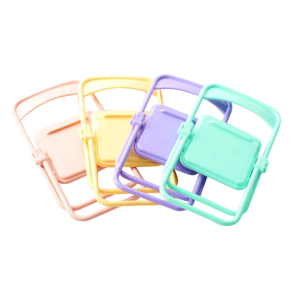 

Chairminiature Furniture Chairsfolding Mini House Toys 12 Foldable Diy Accessories Scale Miniaturesset Room Dining Toy Toddler