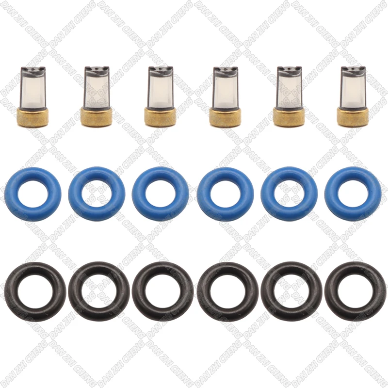 

6 set Fuel Injector Service Repair Kit Filters Orings Seals Grommets for Chinese Car Mini bus truck 28296253