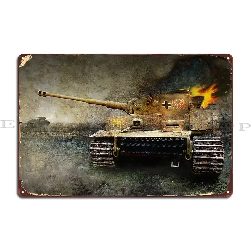 Фото Tiger Tank Faces T 34, восточная передняя металлическая табличка, постер, гаражный бар, настенная живопись, жестяная вывеска на заказ, постер №2
