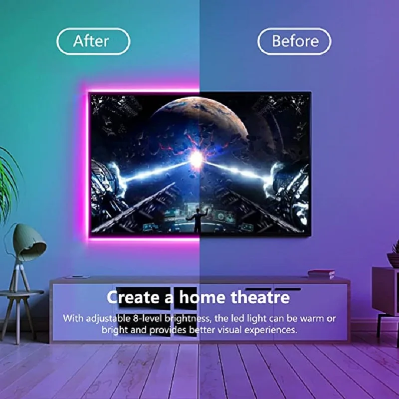 Светодиодная лента с Bluetooth-управлением светодиодная RGB-лента 24 кнопками для
