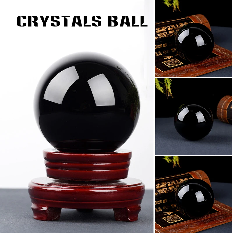 

Big Natural Black Obsidian Sphere Home Office Table Ornaments Holiday Gifts Home Office Table Ornaments Holiday Gifts TS1