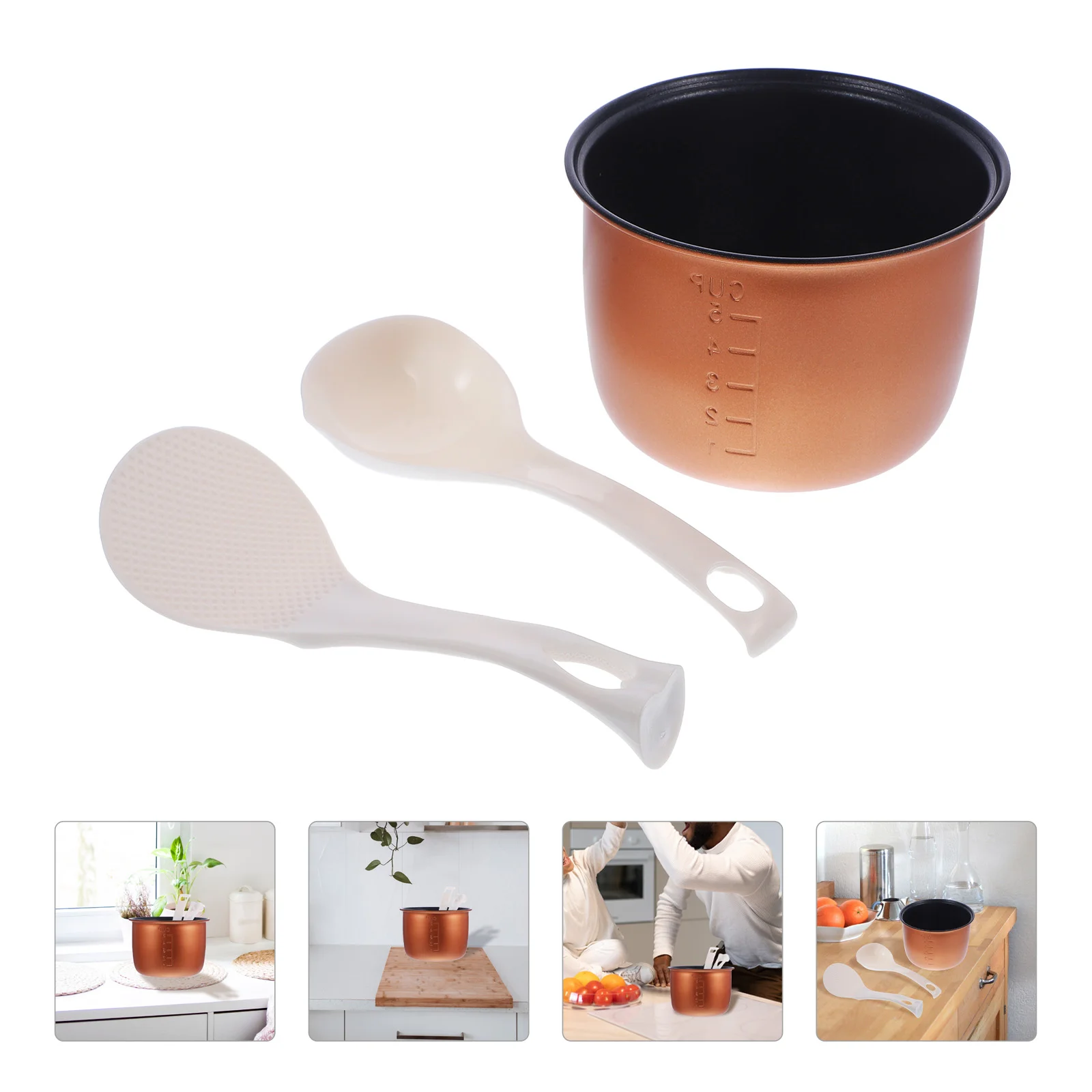 

Metal Rice Pot Insert Cooker Liner Stainless Steel Cooking Utensils Aluminum Alloy Inner