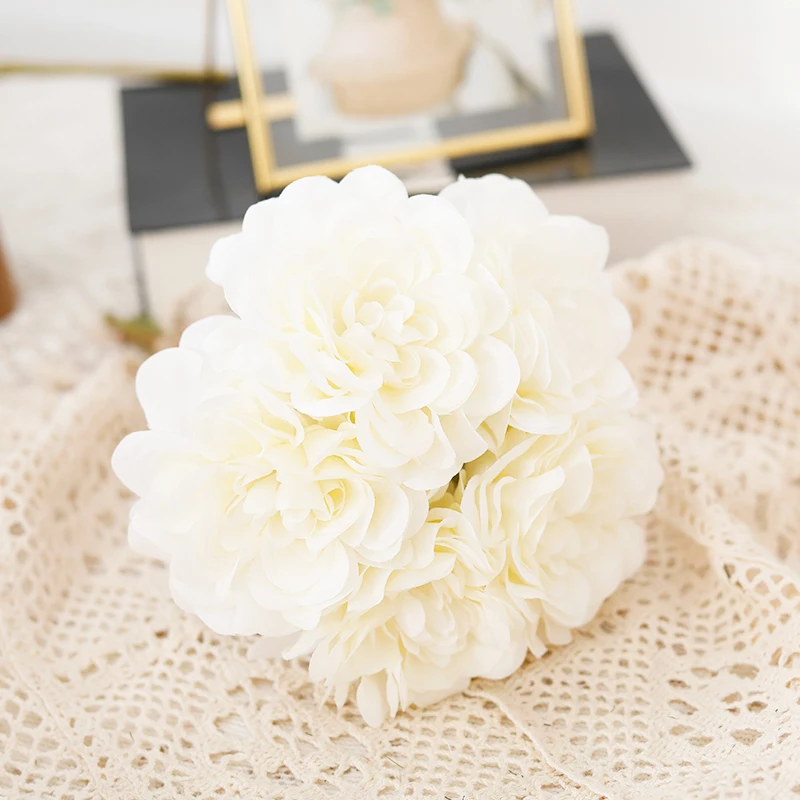 

Искусственные пионы Kahaul, белые, набор из 5 штук