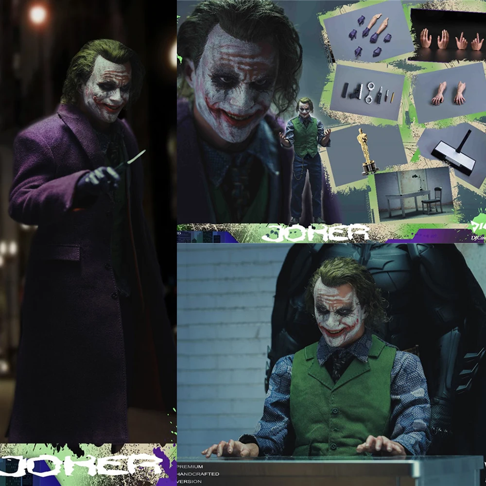 

1/6 Scale DJ-CUSTOM EX001 Clown Interrogation Makeup Heath Ledger The Dark Knight Model for Fans Holiday Gifts