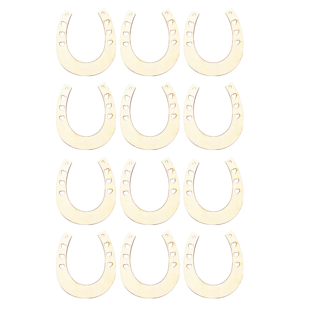 

Wood Horseshoe Wooden Cutouts Craftsunfinished Slicespieces Wall Chips Blank Horse Cowboy Discs Horseshoes Circles