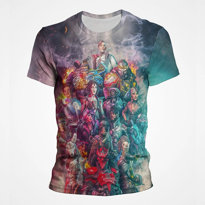 

2023 Game Apex Legends 3D Print T-shirt Men Women Fashion Streetwear T Shirt Unisex Cool Tshirt Tops Harajuku Male Clothing