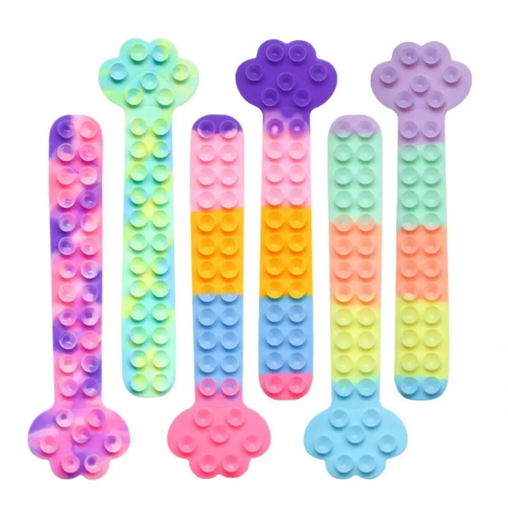 

Great Colorful Fidget Toy Sucker Cat Paw Decompression Toy No Odor Reusable