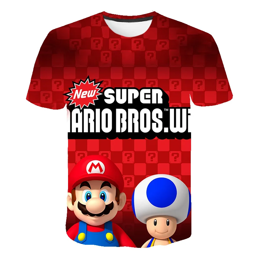 

Super Mary Mario Fashion Casual Shirts 3D T Shirt Harajuku Graphic Short Sleeves Kids T-Shirts Boys Tshirt Cartoon Girls Clothes