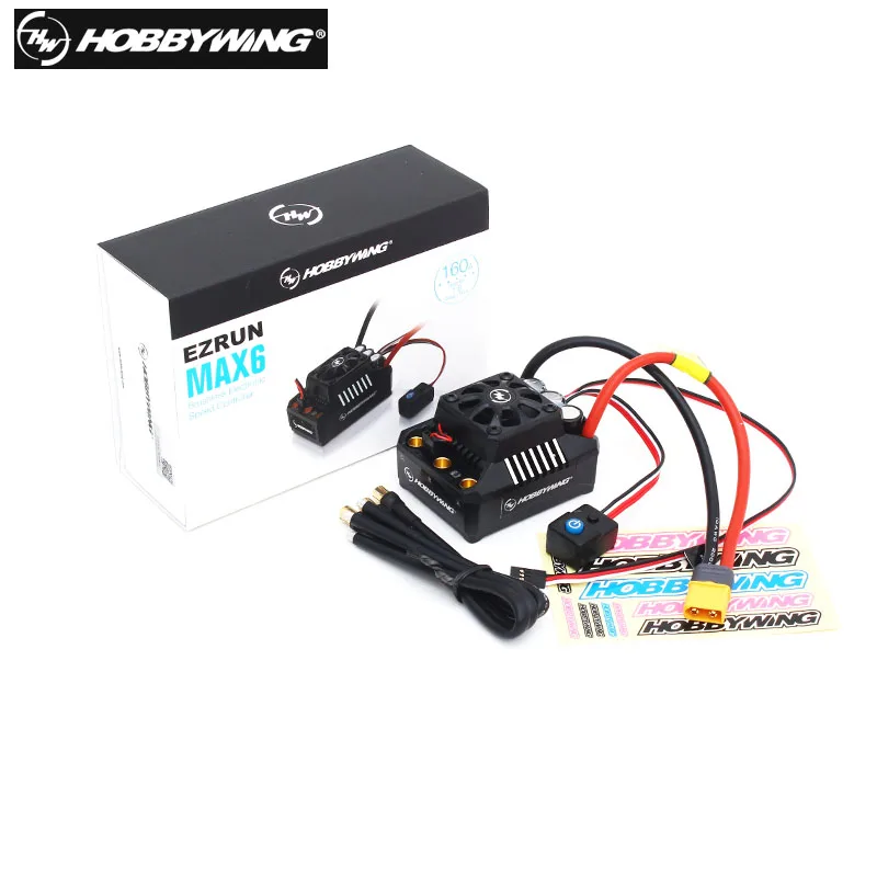 100% original Hobbywing EZRUN Max6 V3 160A Speed Controller Waterproof Brushless ESC for 1/6 RC Car | Parts &amp Accs