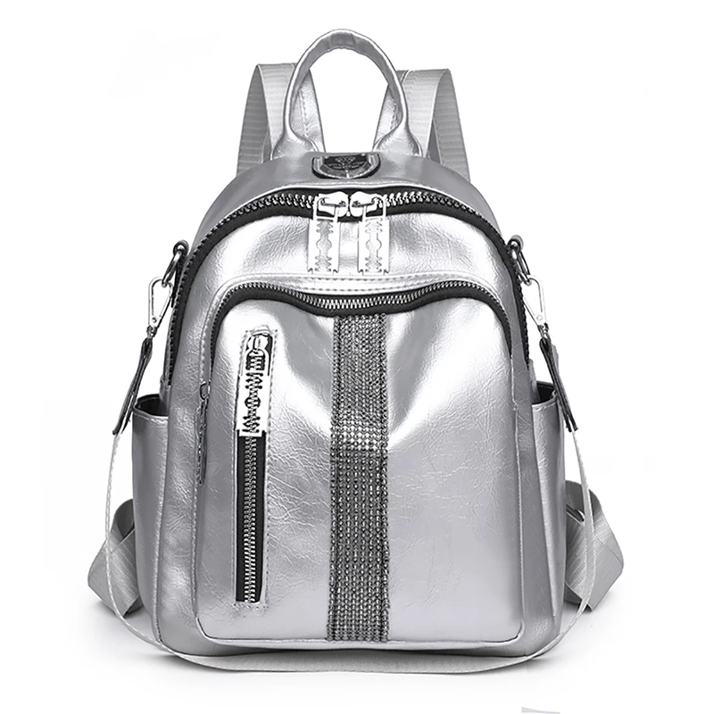 

High Quality School Bags For Teenagers Girls Designer Pu Leather Travel Backpack Large Capacity Travel Bags Sac A Dos Rucksack