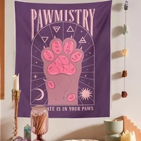 tarot cat paws tapestry witchcraft bohemian style tarot tapestry decoration home decoration hippie mattress girls dorm room
