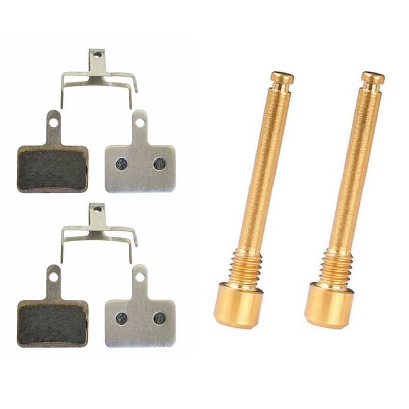2 пары тормозных колодок для Shimano B01S M515 M515-La M525 с титановыми болтами M4 велосипедной