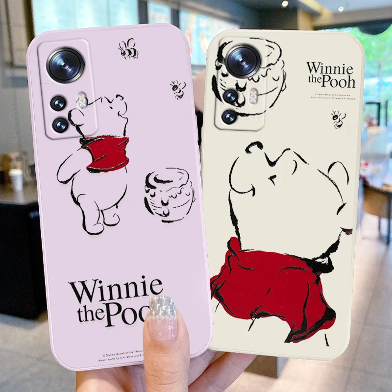 

Disney Winnie the Pooh Art Phone Case For Xiaomi Mi 12S 12 12X 11i 11T 11 10 10S 10T 9 Pro Lite Ultra 5G Liquid Rope TPU
