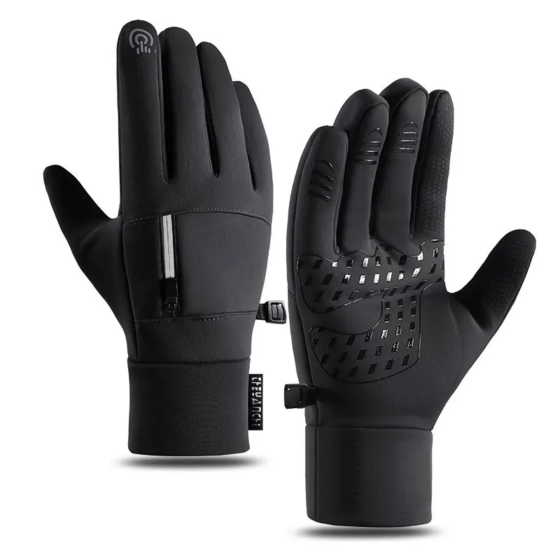Winter Warm Skiing Gloves Touchscreen Pocket Cycling Glove Waterproof Antislip Bicycle Ski Glove Women Thermal Motocycle Mittens