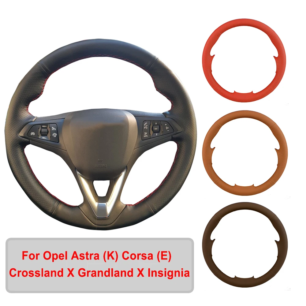 Искусственная кожа для Opel Astra (K) Corsa (E) Crossland X Grandland X Insignia оплетка рулевого колеса