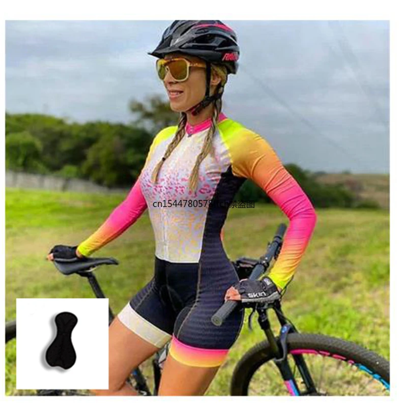 

Triathlon Cycling Skinsuit Long Sleeve Bike Clothing Set MTB Bicycle Speedsuit Team Aero Cycling Jumpsuit Ropa Maillot Ciclismo