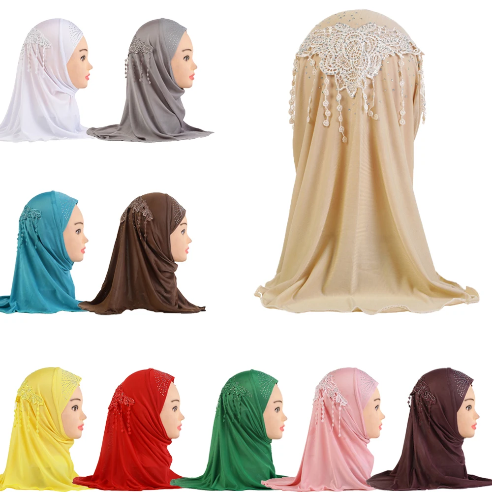 

Мусульманская искусственная бахрома, Шапка-тюрбан, женская шапочка, головной платок, арабский головной платок, молитвенные шали, детский головной убор