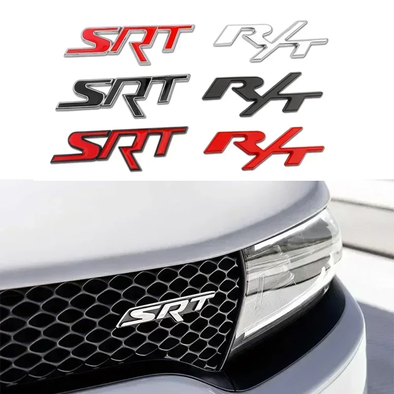 Фото 3D-эмблема из цинкового сплава SRT R/T для боковых крыльев и багажника автомобиля, аксессуары для тюнинга Dodge Challenger Charger Durango Ram №5