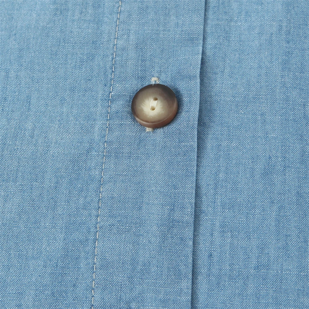 Женская летняя рубашка с длинным рукавом и воротником-стойкой