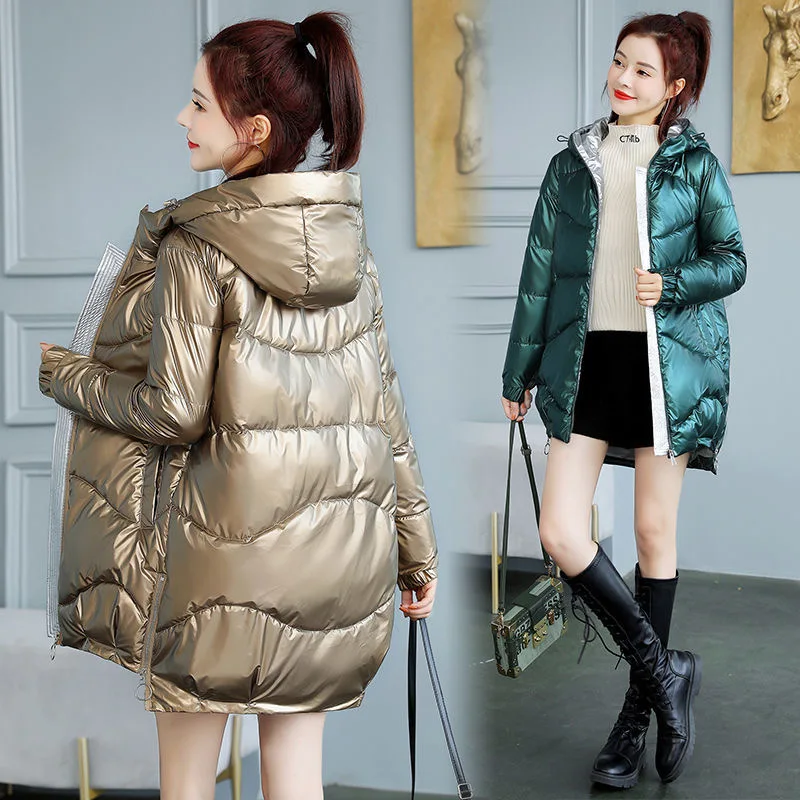 Casual Loose Hooded Parka Autumn Winter Women Fashion Solid Thick Coats Women Elegant Cotton Coats Female Ladies M-3XL