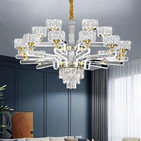 light luxury chandelier crystal bedroom living room lamp new modern high end restaurant lamp post modern lamps led glass lamp