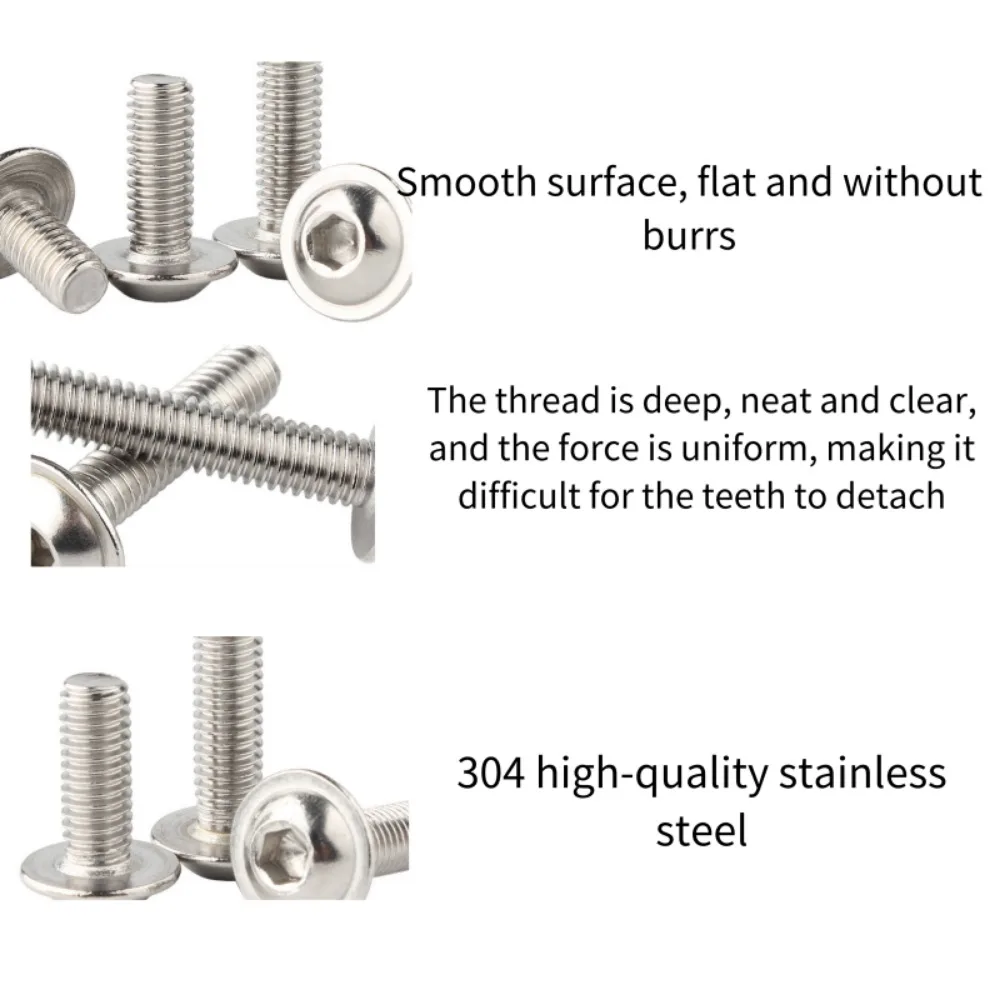 Innen sechs kant schraube mit Innen sechs kant m2 m2, 5 m3 m4 m5 m6 m8 2,5 Innen sechs kant schrauben aus Edelstahl mit Unter leg scheibe – Detail 2