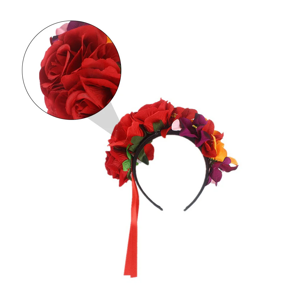 

Crown Floral Hair Band Flower Wreath Women Headband Baby Decorations Orchid Headband For Wigs Headpiece Accessory