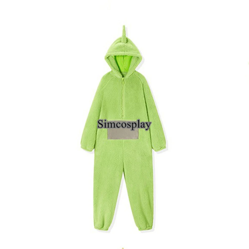 ELEIMOS Adult Teletubbies Costumes Disi Onesies Lala Cosplay Pajamas Animal Sleepwear Jumpsuit Halloween Christmas Outfit