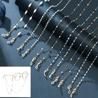 fashion pearl glasses chain for women boho beaded mask chain holder heart charm sunglass lanyard neck cord eyewear accessories