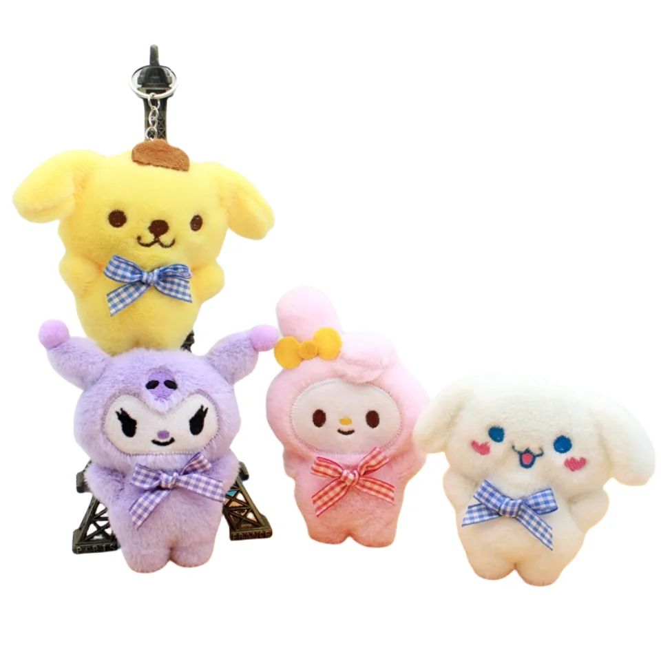 

Брелок Sanrio аниме Kuromi Cinnamoroll мой Мелодия помпон Пурины мягкие игрушки милая кукла Фотосумка брелок оптовая продажа