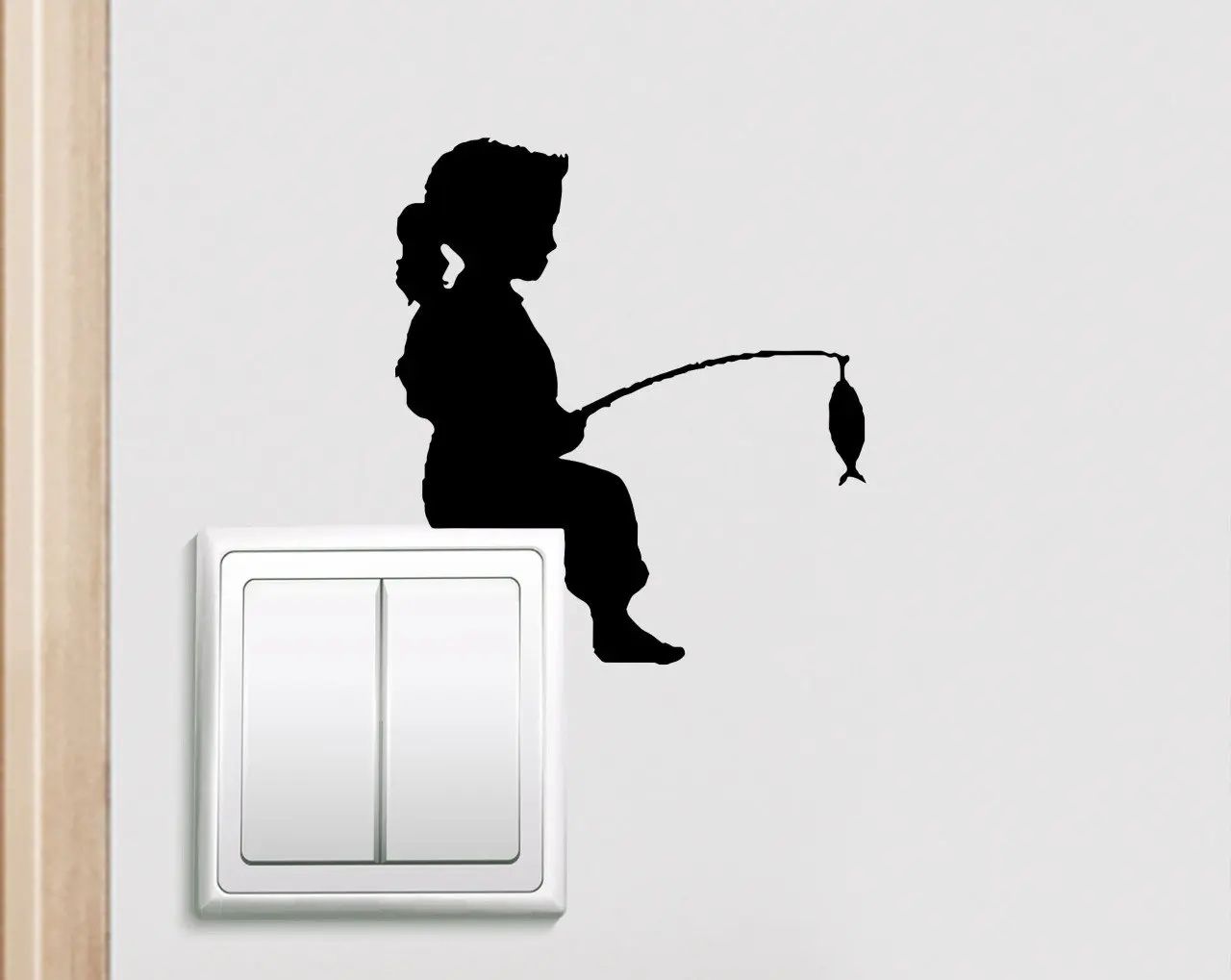 

Настенная Наклейка BK Home Fish hold Girl Design-1