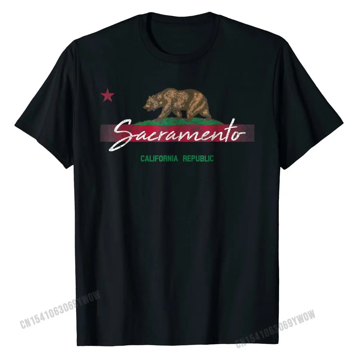 

Republic of California State Flag Shirt Sacramento Souvenir Cotton Crazy Tops & Tees Latest Men Tshirts Normal