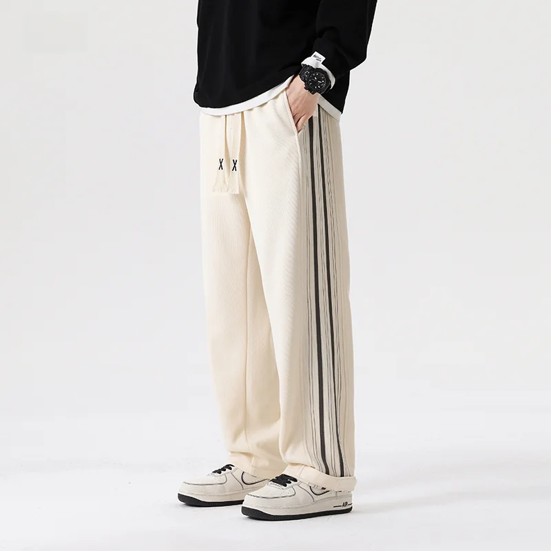 Мужские абрикосовые спортивные брюки мужские Модные брендовые на весну и осень