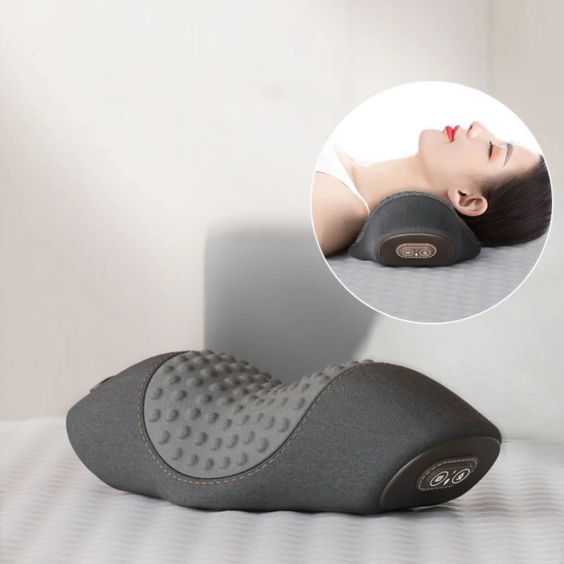 

Cervical Vertebra Spine Massage Neck Pillow Assist Sleep Constant Temperature Heating Traction Prevent Cervical Pain