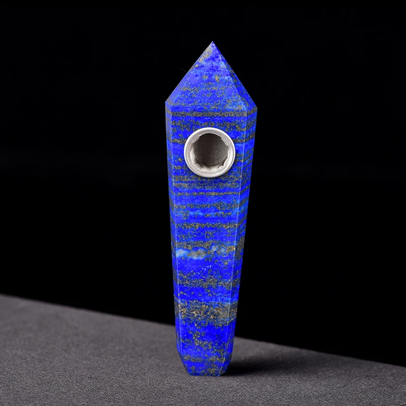 

1pc Natural Lapis Lazuli Pipe with Gift Box