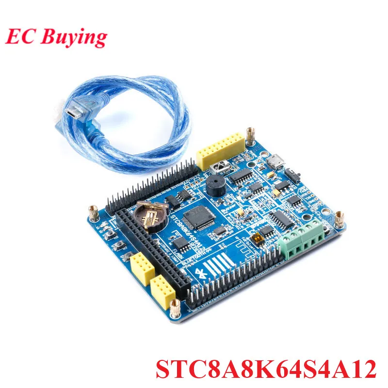 Макетная плата STC8A8K64S4A1 64 51 MCU, модуль STC8A8K64 SCM, обучающая плата для игр, IOT, Интернет вещей