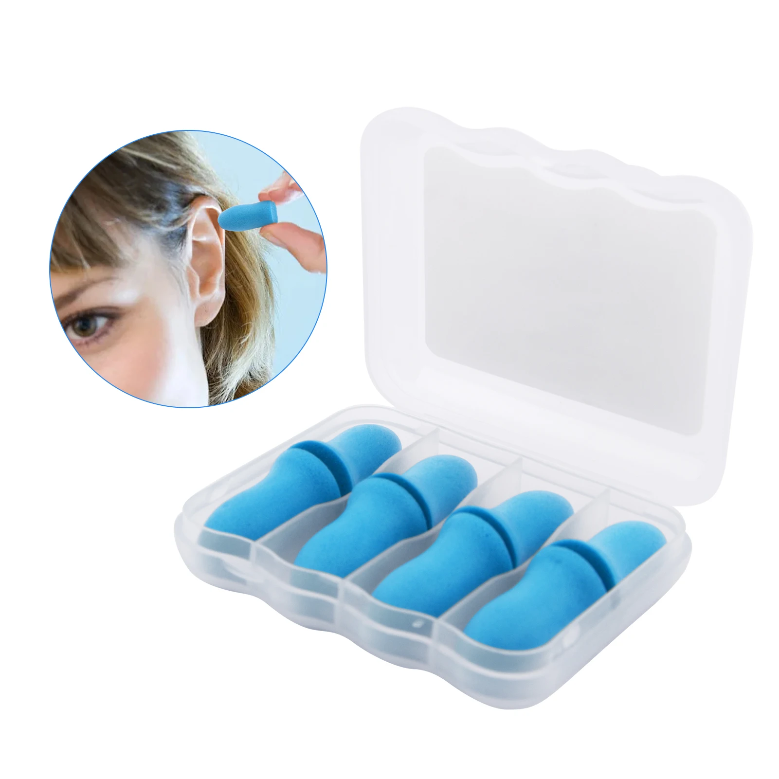 

8 шт. Многоразовые моющиеся ушные вкладыши для взрослых и детей для сна 36 дБ SNR для путешествий с медленным восстановлением формы из пены с эффектом памяти мягкое шумоподавление эргономичный