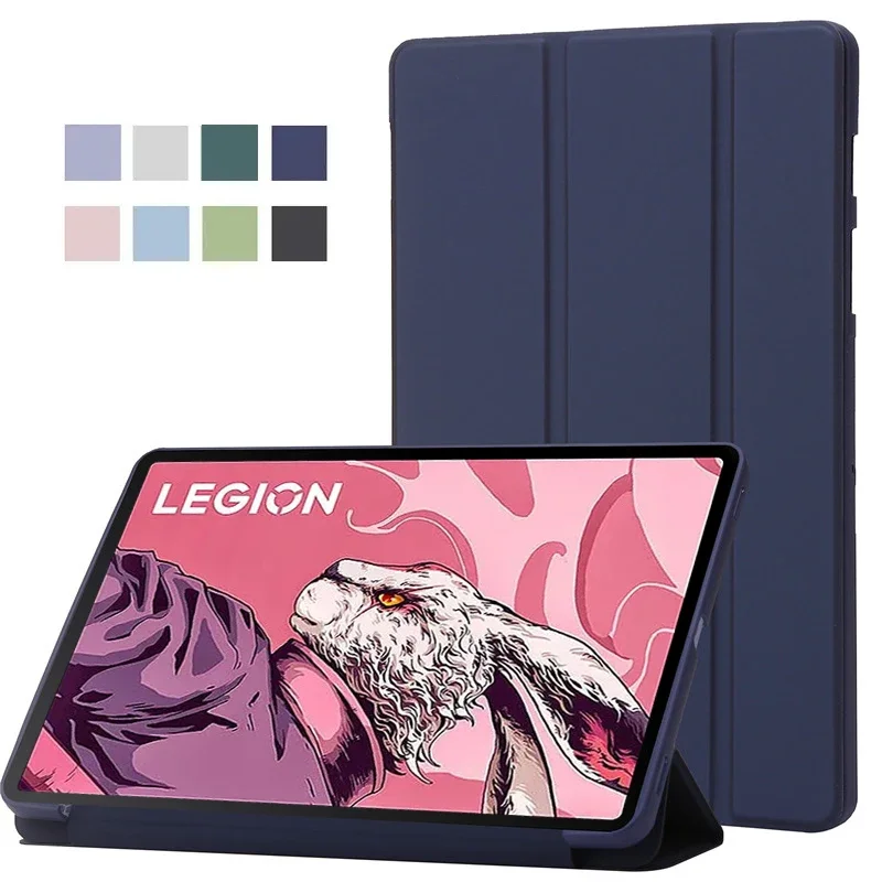 

For Legion Y700 2023 Case 8.8 inch Trifold PU Leaher Soft Back Stand Tablet Coque For Lenovo Y700 2023 Legion Y700 2023 Case+Pen