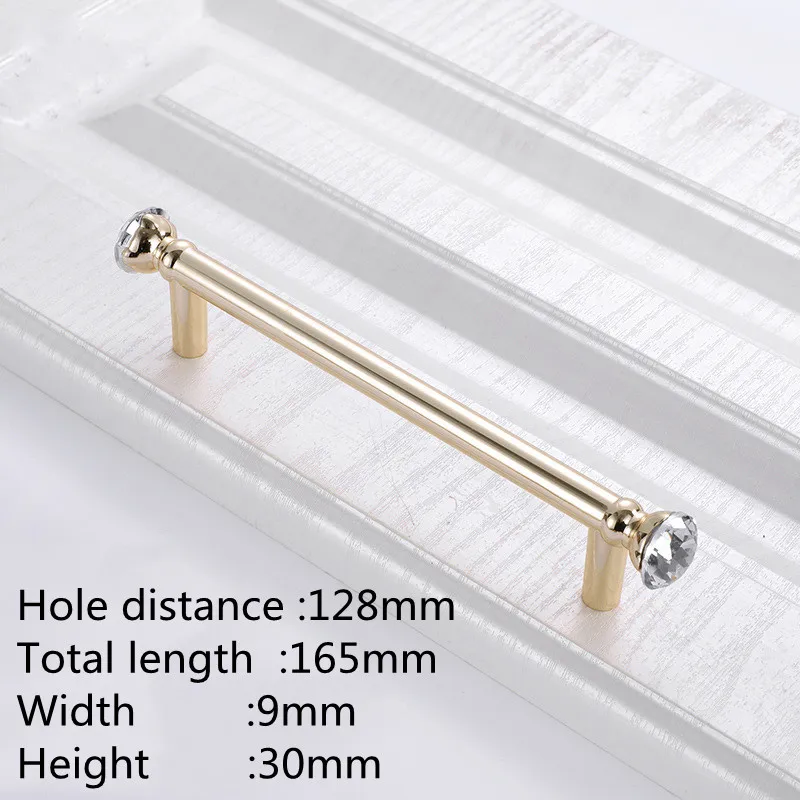 

Ручки для шкафов KK&FING хрустальные золотые