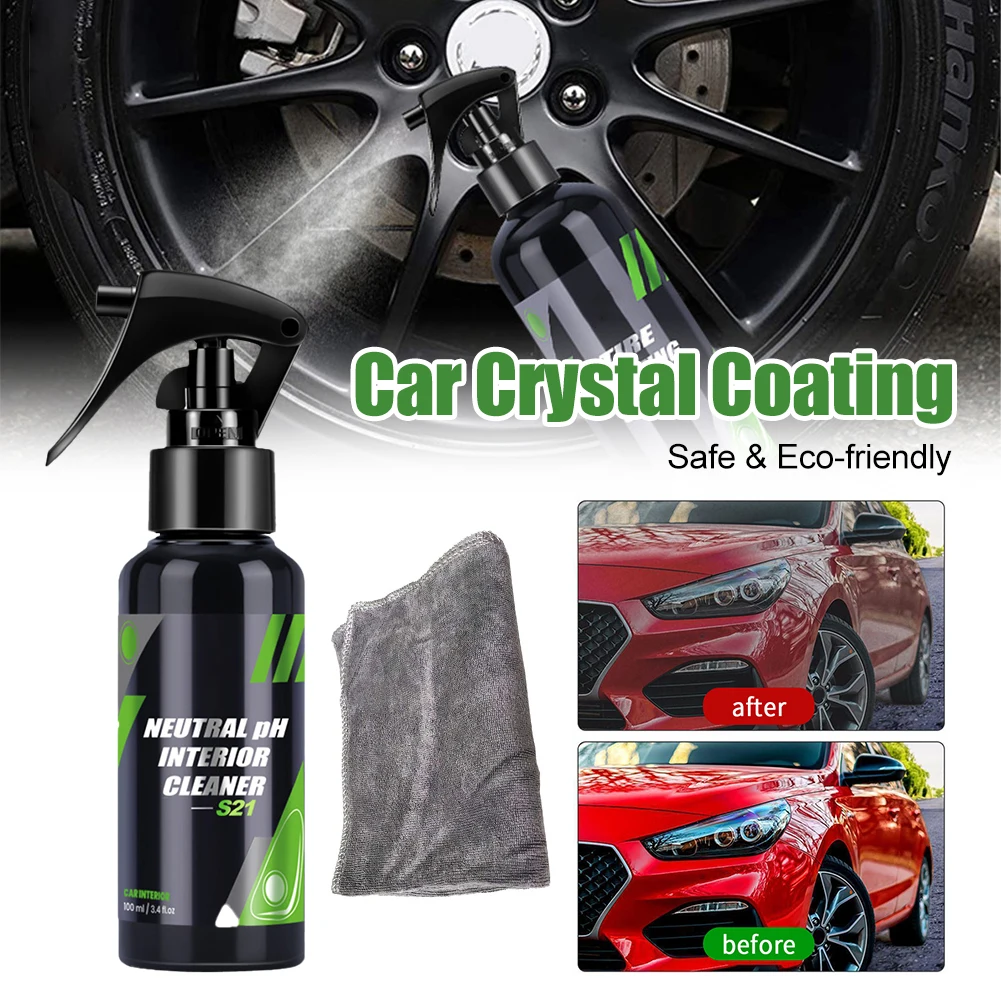 

100ml Car Ceramic Coating Agent Hydrophobic Oxidation Protection Crystal Plating Spray Liquid Car Paint Polishing Car Care Kit