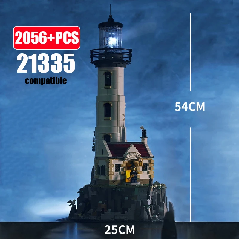 

In Stock 2022 New Electric Lighthouse 21335 Building Blocks Technical Bricks Ideas Assembled Toys For Children Gifts 2065PCS