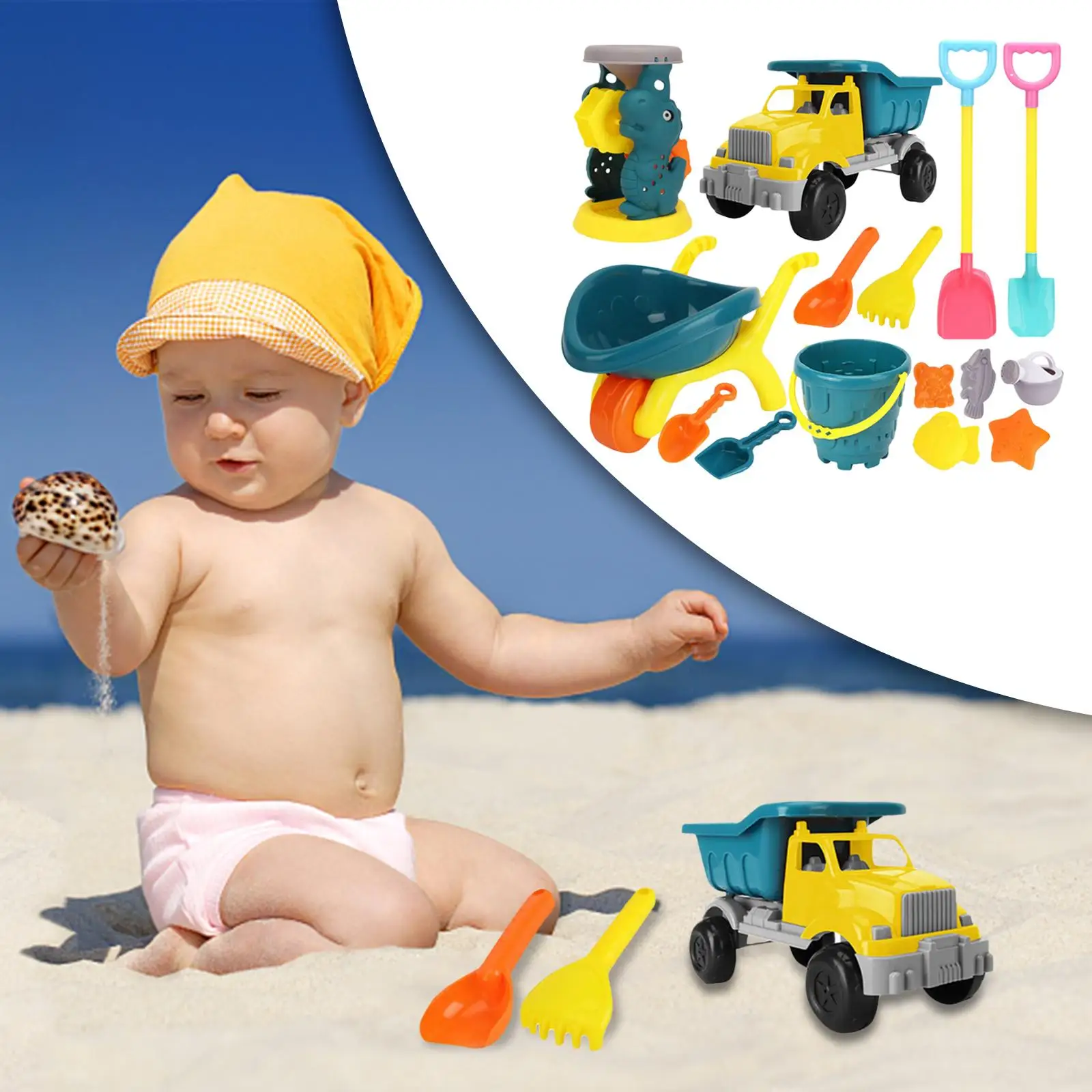 

Summer Sand Beach Toy Bucket Beach Game Toy Shovel for Indoor Kids Children