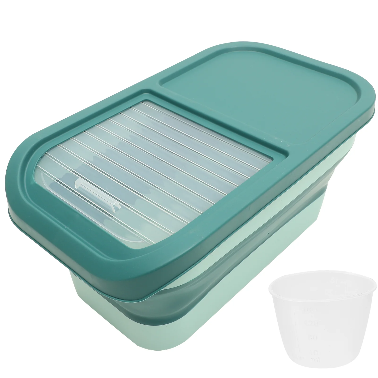 

Pet Food Dispenser Big Eater Foldable Rice Container Holder Cereal Countertop Pp Home Grain Storage