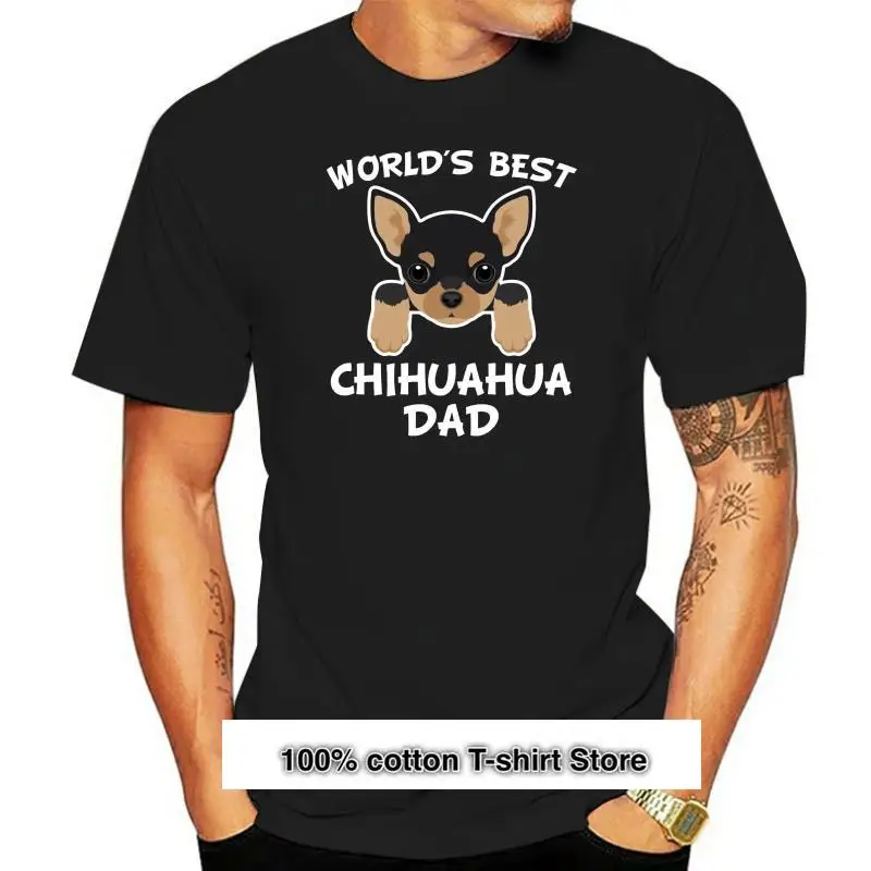 

Camisa de papá de Chihuahua, la mejor camiseta del mundo para el propietario de un perro Chihuahua, camiseta informal fresca